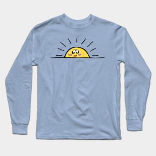 Happy Hand Drawn Rising Sun Long Sleeve T-Shirt